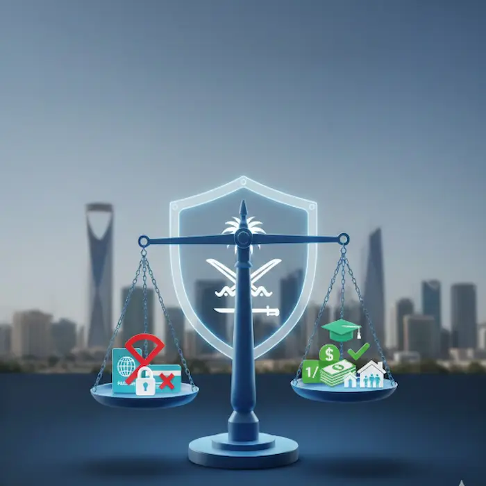 ماذا يشمل إيقاف الخدمات الجديد في السعودية؟