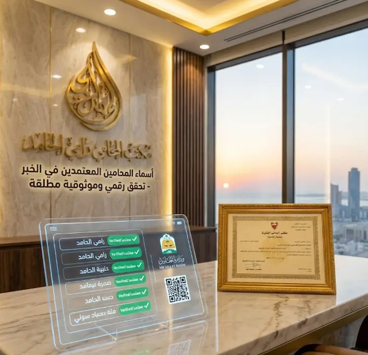 أسماء المحامين المعتمدين في الخبر